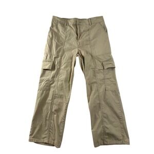 Social Standard Sanctuary Womens Tan Khaki Cargo Wide Leg Pants Size M